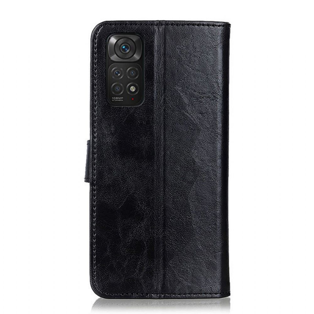 Folio-hoesje voor Xiaomi Redmi Note 11 / 11S Bison Leereffect