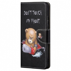 Folio-hoesje voor Xiaomi Redmi Note 11 / 11S Gevaarlijke Beer