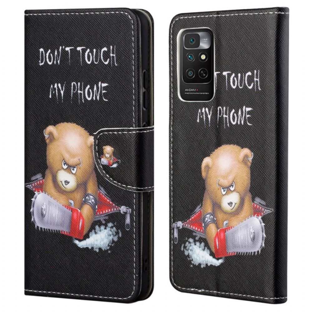 Folio-hoesje voor Xiaomi Redmi Note 11 / 11S Gevaarlijke Beer