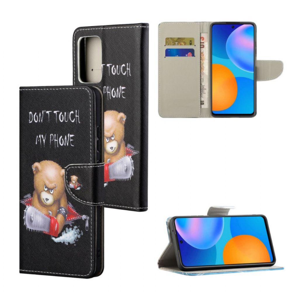 Folio-hoesje voor Xiaomi Redmi Note 11 / 11S Gevaarlijke Beer