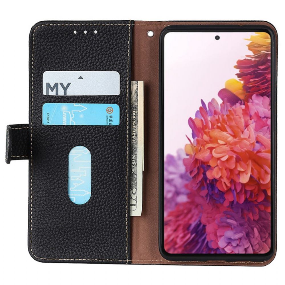 Folio-hoesje voor Xiaomi Redmi Note 11 / 11S Litchi Khazneh Leer