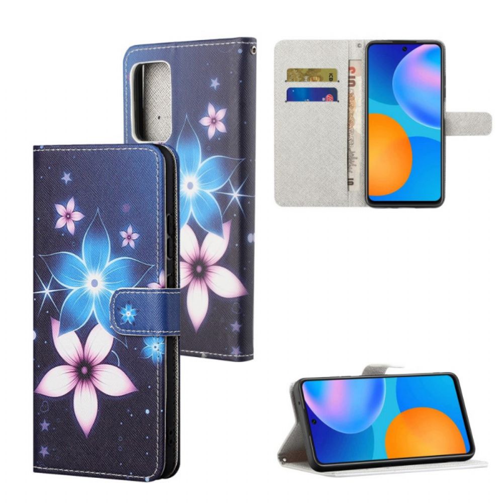 Folio-hoesje voor Xiaomi Redmi Note 11 / 11S Met Ketting Maanbloemband