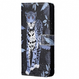 Folio-hoesje voor Xiaomi Redmi Note 11 / 11S Met Ketting Thong Luipaard