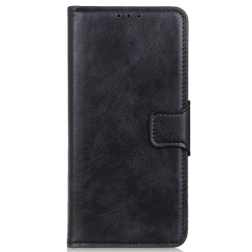 Folio-hoesje voor Xiaomi Redmi Note 11 / 11S Omkeerbare Sluiting Met Leereffect