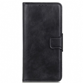 Folio-hoesje voor Xiaomi Redmi Note 11 / 11S Omkeerbare Sluiting Met Leereffect