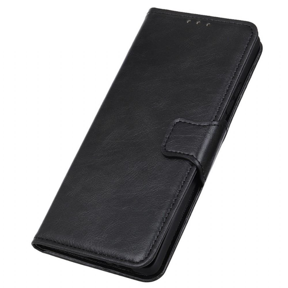 Folio-hoesje voor Xiaomi Redmi Note 11 / 11S Omkeerbare Sluiting Met Leereffect