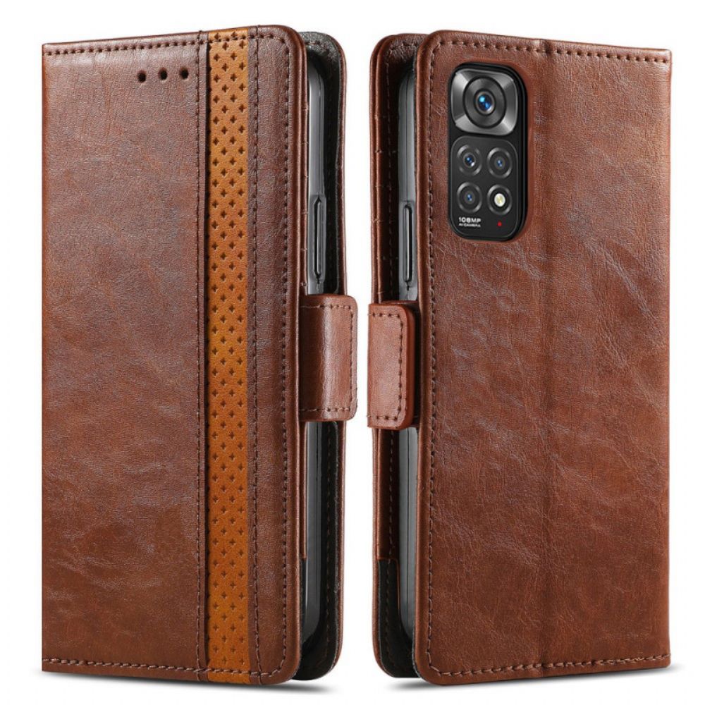 Folio-hoesje voor Xiaomi Redmi Note 11 / 11S Tweekleurige Dubbele Sluiting