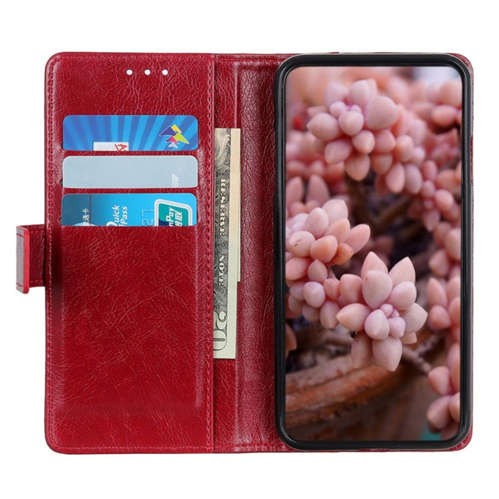 Folio-hoesje voor Xiaomi Redmi Note 11 / 11S Vintage Klinknagels Nappaleer Stijl