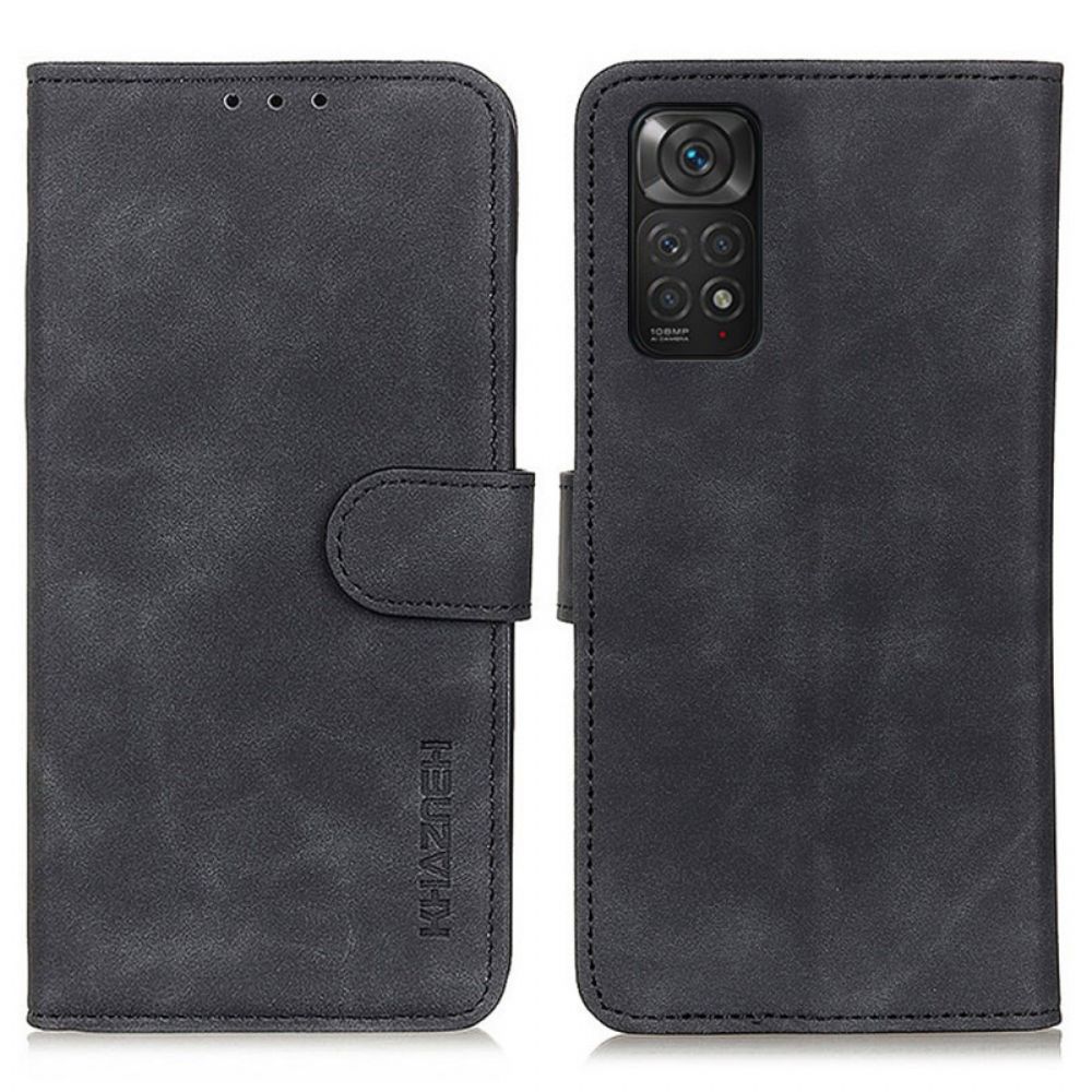 Folio-hoesje voor Xiaomi Redmi Note 11 / 11S Vintage Leereffect Khazneh