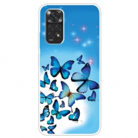 Hoesje voor Xiaomi Redmi Note 11 / 11S Blauwe Vlinders