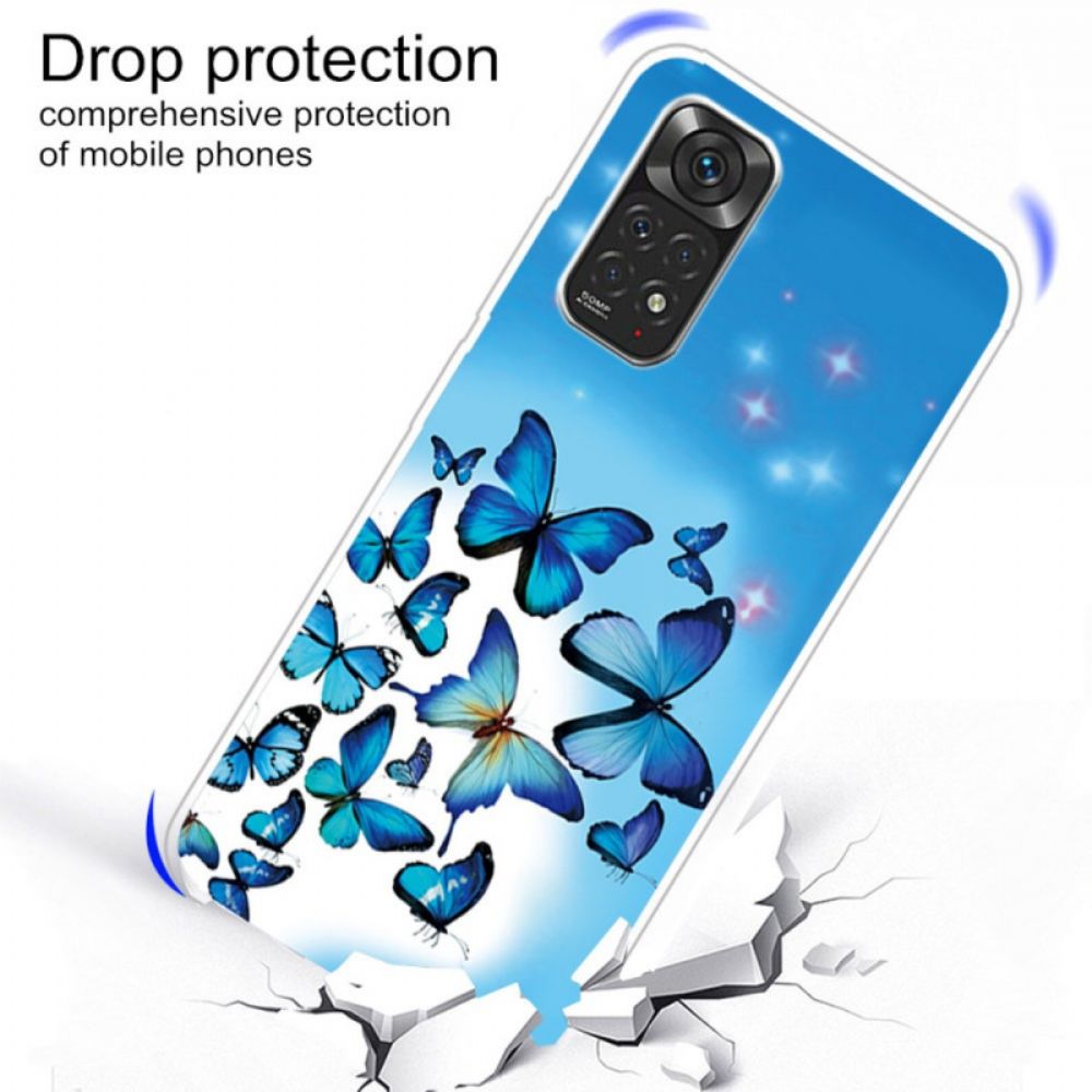 Hoesje voor Xiaomi Redmi Note 11 / 11S Blauwe Vlinders