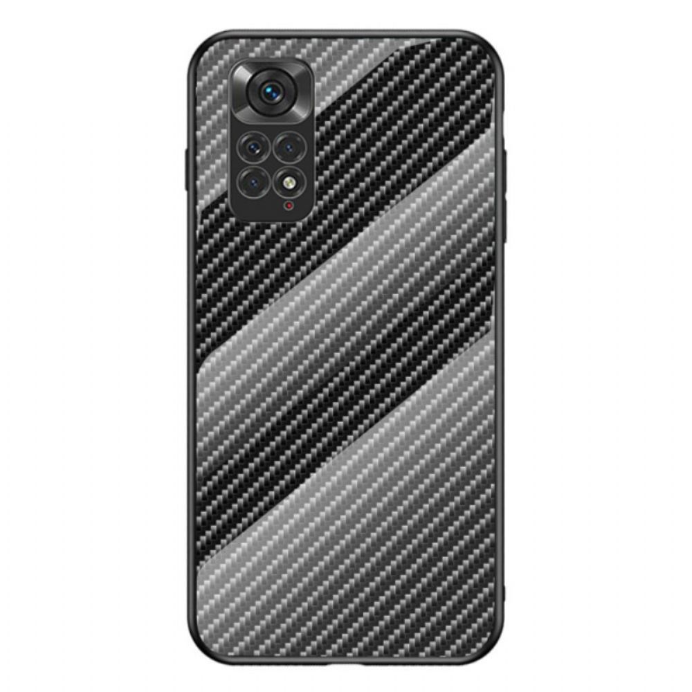 Hoesje voor Xiaomi Redmi Note 11 / 11S Gehard Glas Van Koolstofvezel