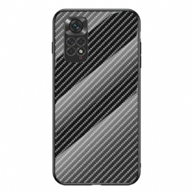 Hoesje voor Xiaomi Redmi Note 11 / 11S Gehard Glas Van Koolstofvezel