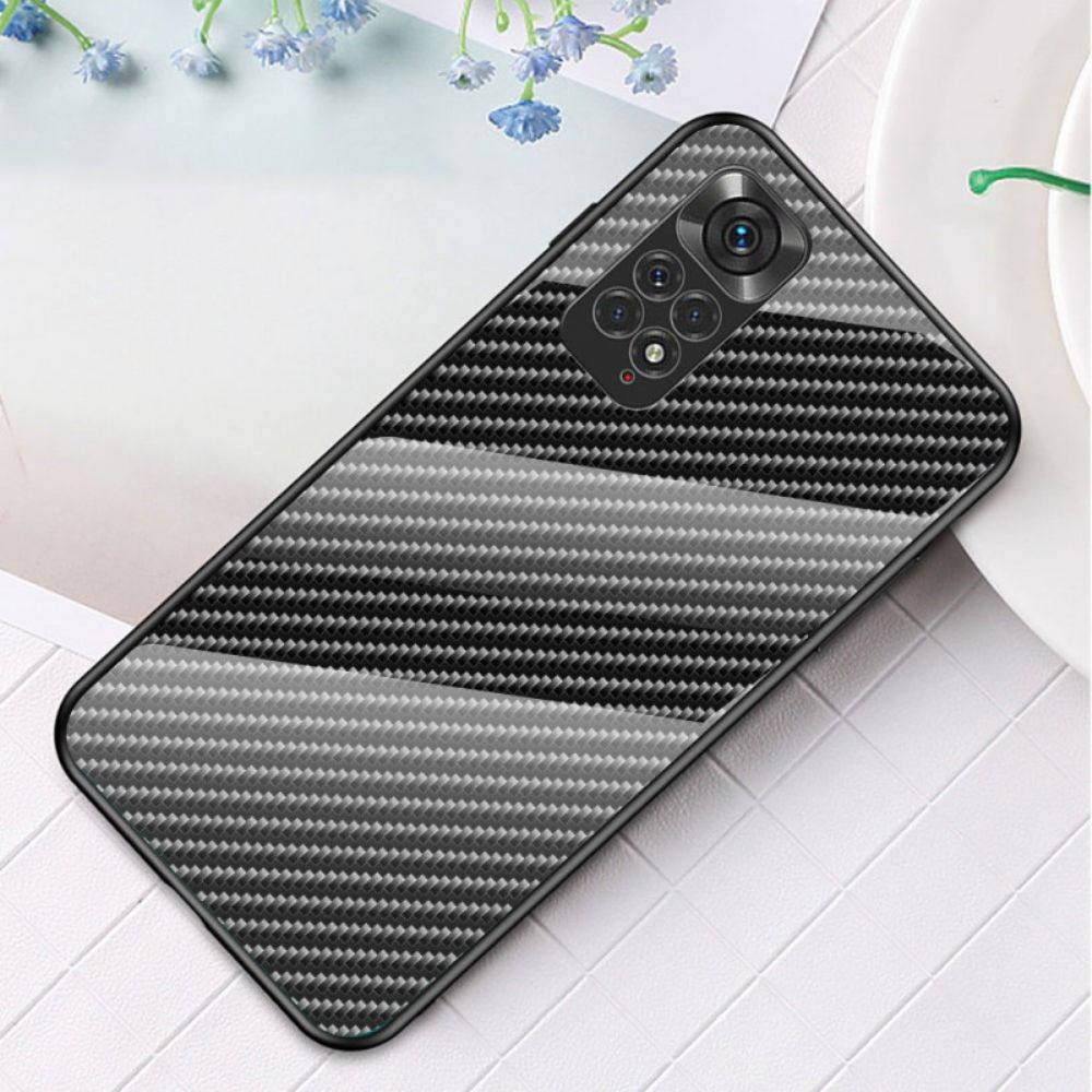 Hoesje voor Xiaomi Redmi Note 11 / 11S Gehard Glas Van Koolstofvezel