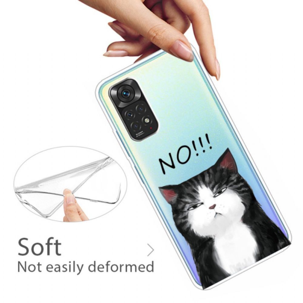 Hoesje voor Xiaomi Redmi Note 11 / 11S De Kat Die Nee Zegt