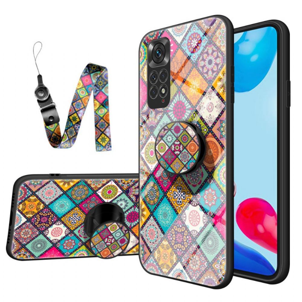 Hoesje voor Xiaomi Redmi Note 11 / 11S Magnetische Patchwork Houder