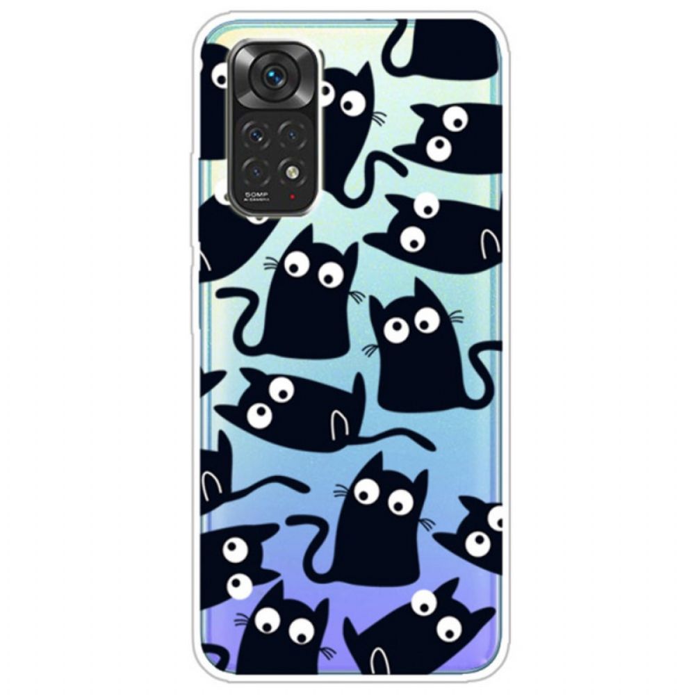 Hoesje voor Xiaomi Redmi Note 11 / 11S Meerdere Zwarte Katten