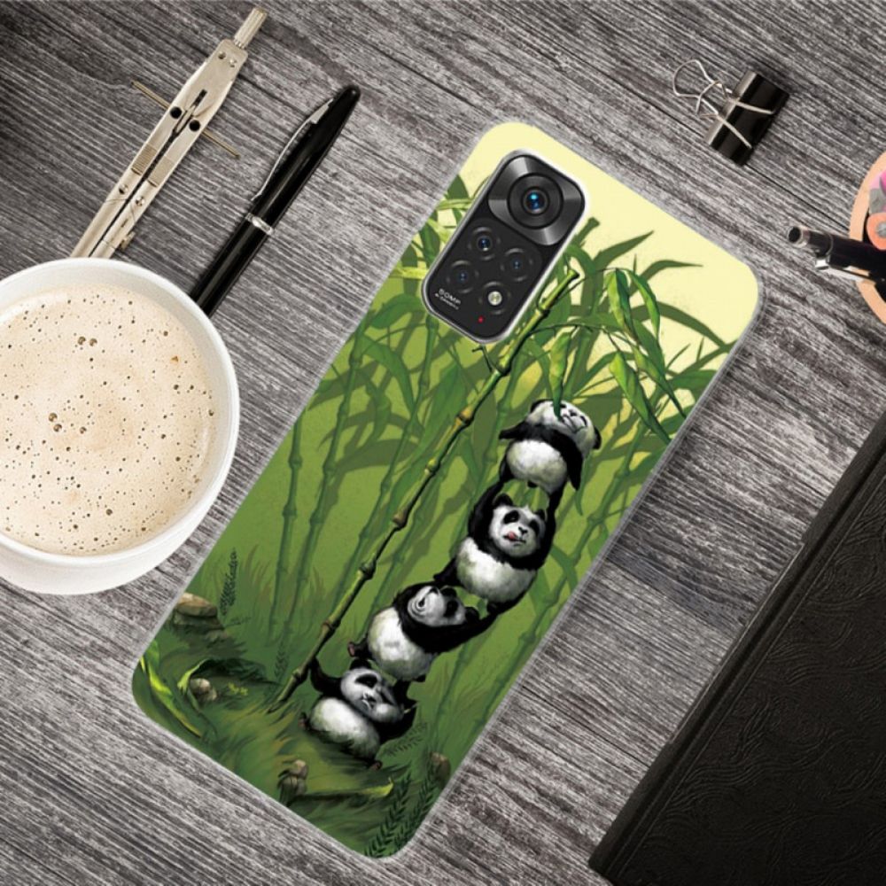 Hoesje voor Xiaomi Redmi Note 11 / 11S Stapel Panda's