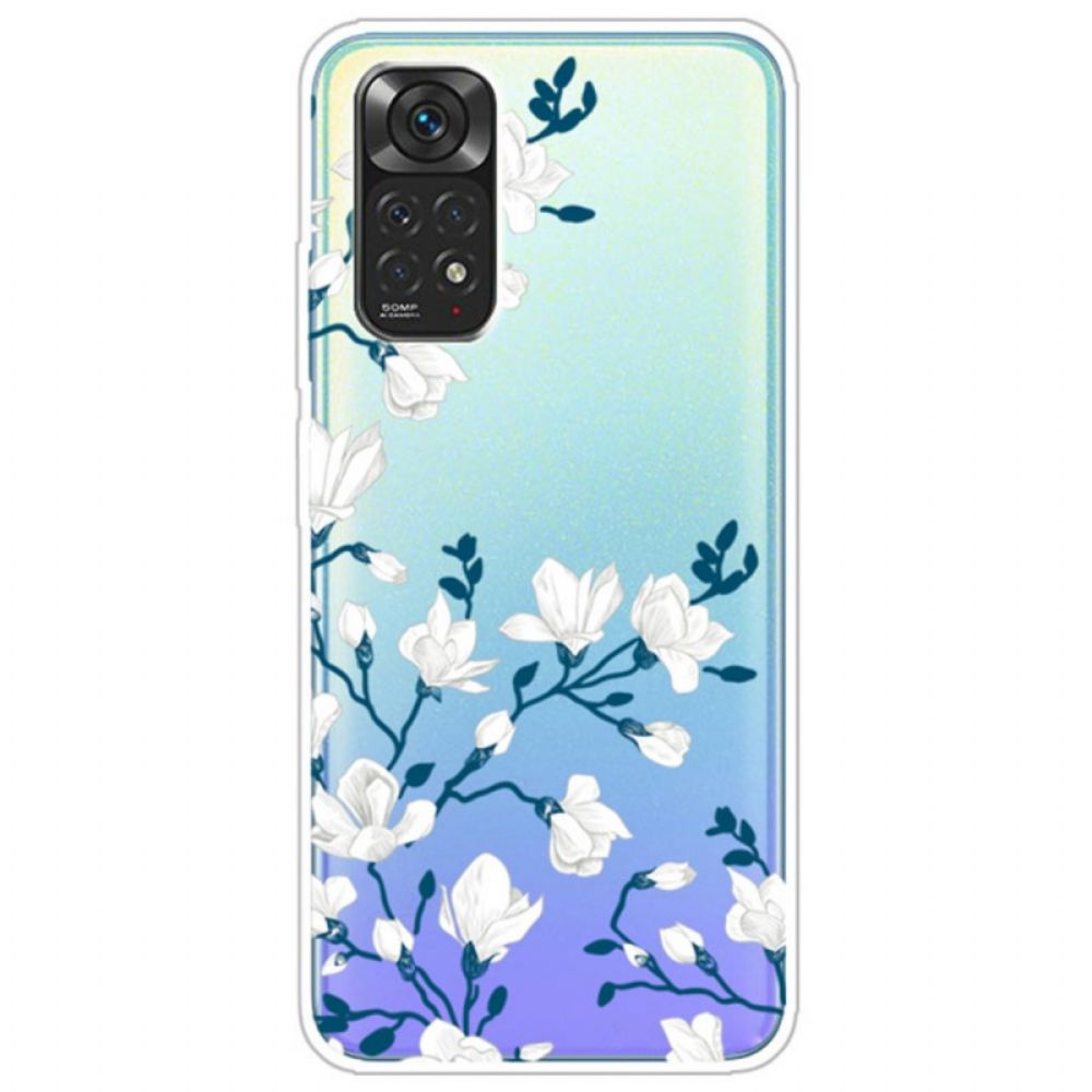 Hoesje voor Xiaomi Redmi Note 11 / 11S Witte Bloemen