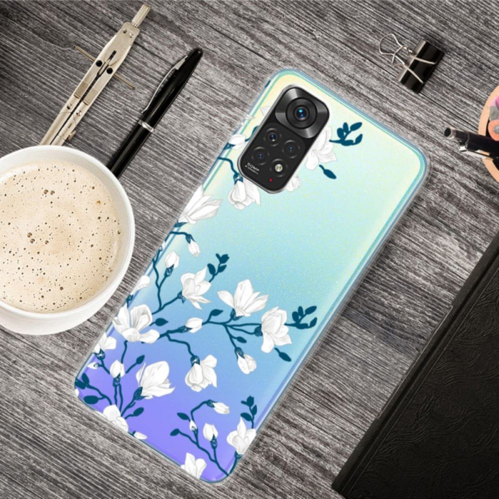 Hoesje voor Xiaomi Redmi Note 11 / 11S Witte Bloemen