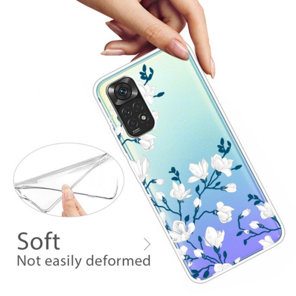 Hoesje voor Xiaomi Redmi Note 11 / 11S Witte Bloemen