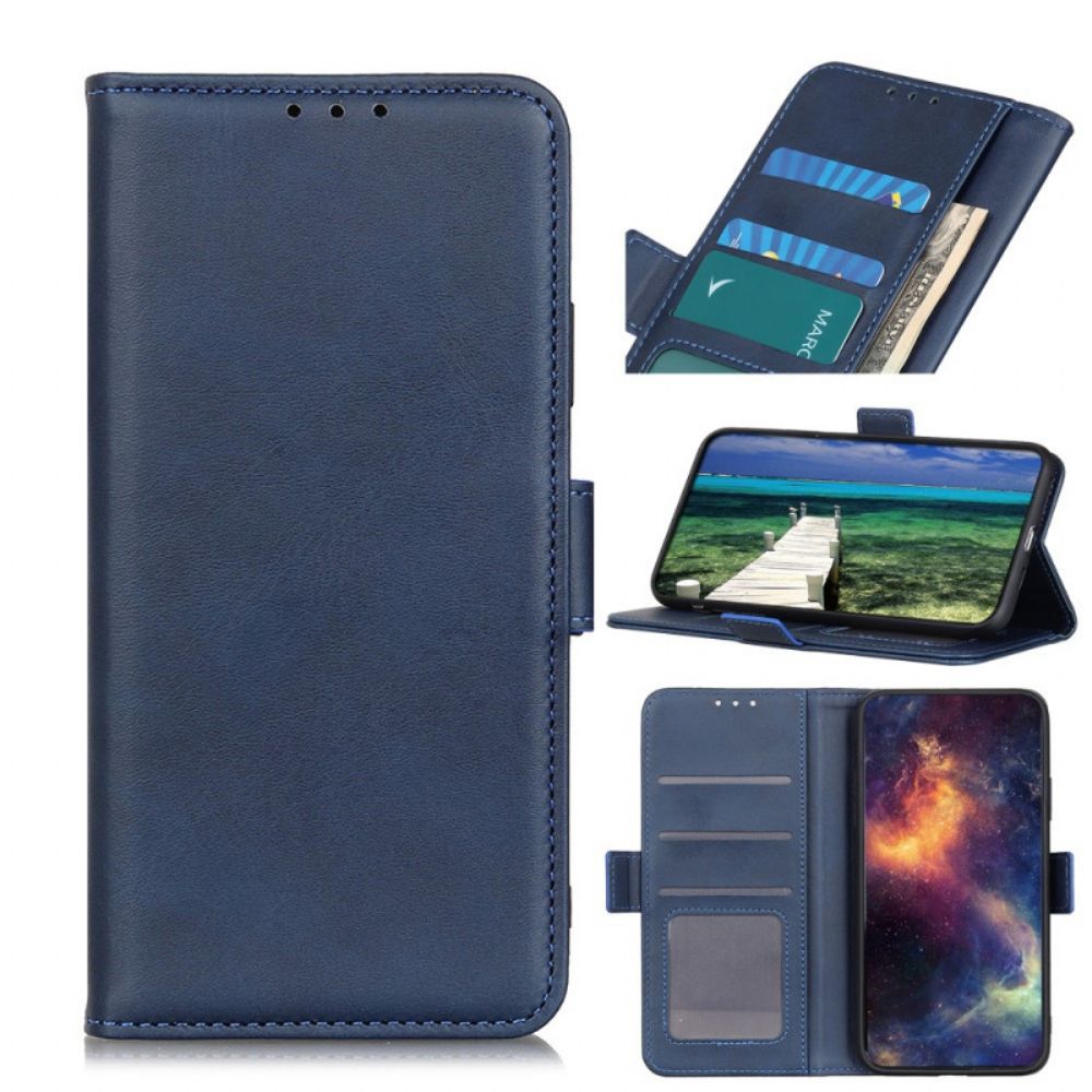 Leren Hoesje voor Xiaomi Redmi Note 11 / 11S Folio-hoesje Dubbele Klep