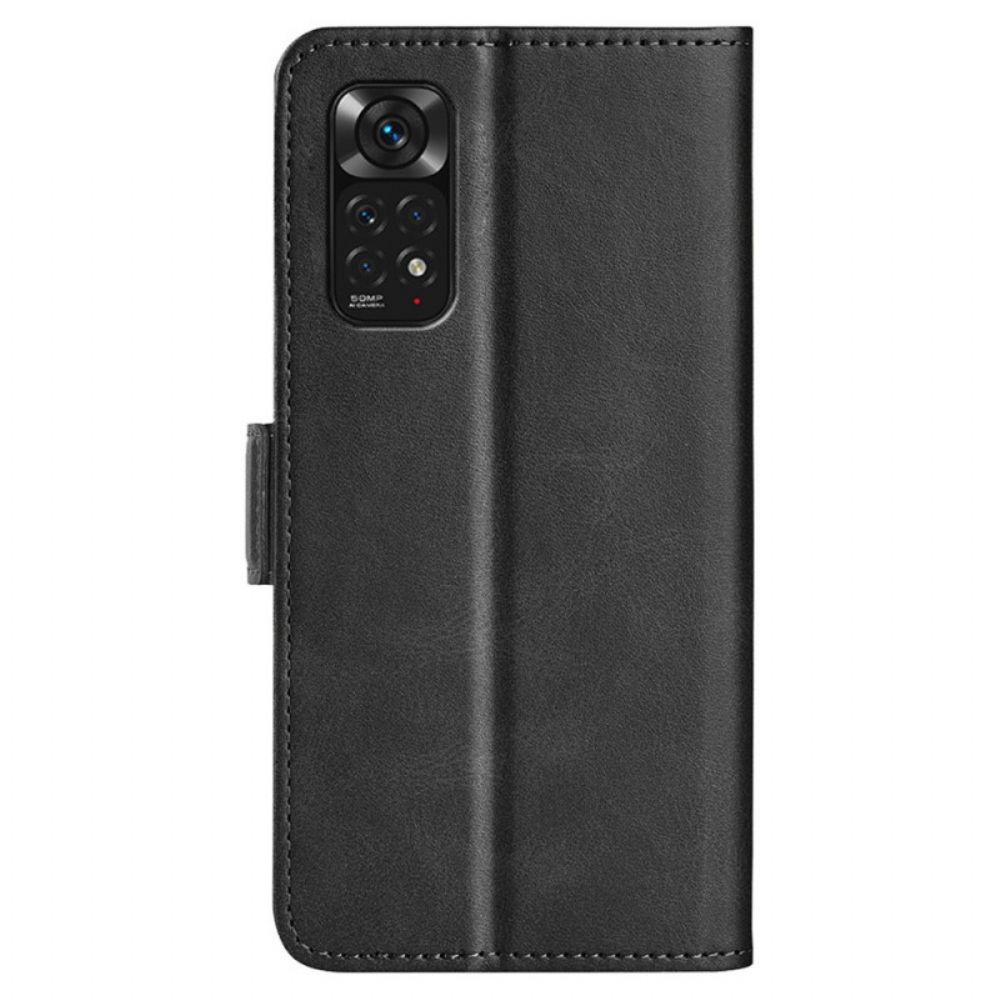 Leren Hoesje voor Xiaomi Redmi Note 11 / 11S Folio-hoesje Dubbele Klep