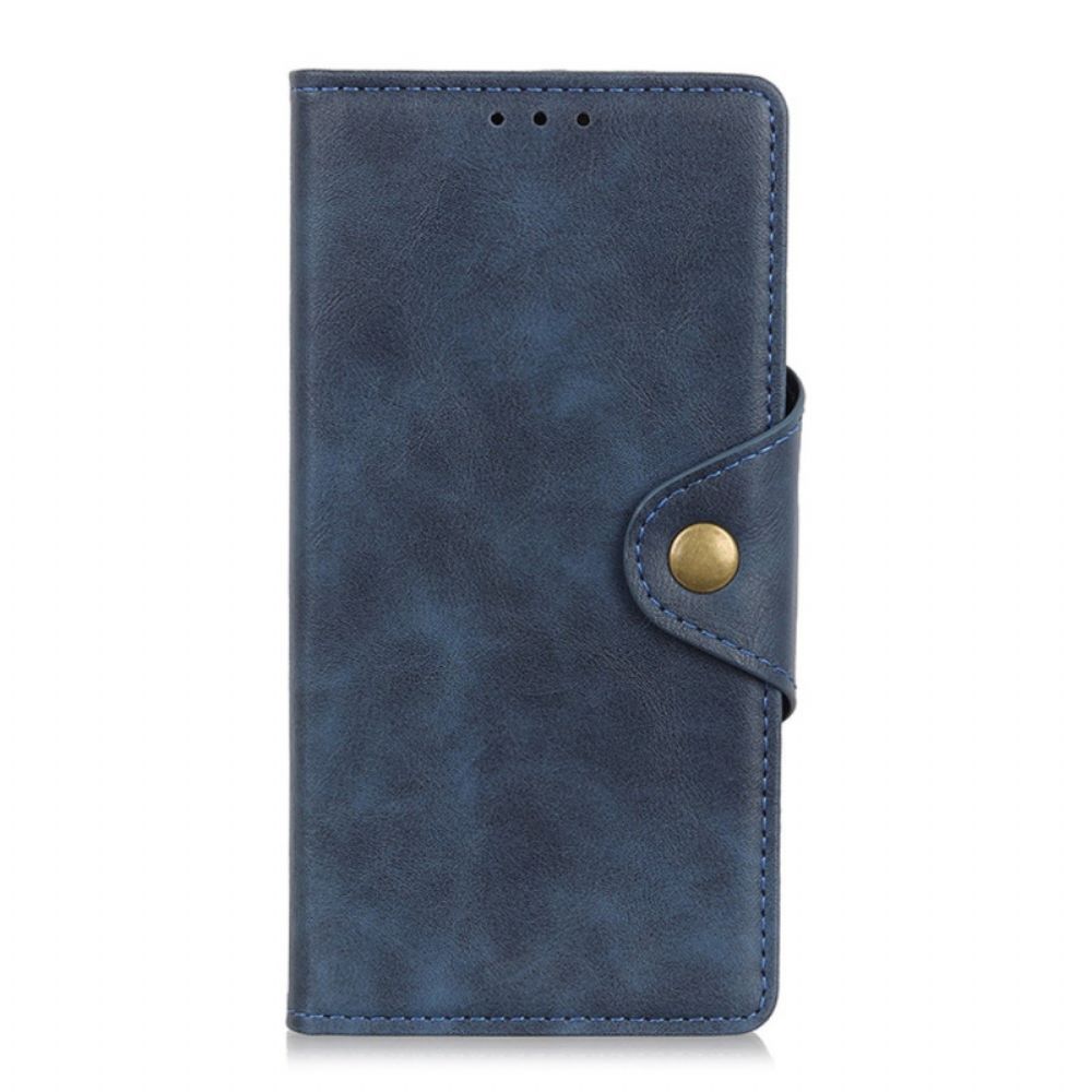 Leren Hoesje voor Xiaomi Redmi Note 11 / 11S Knoop Van Kunstleer