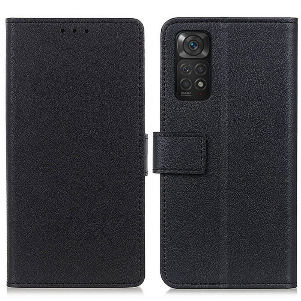 Leren Hoesje voor Xiaomi Redmi Note 11 / 11S Premium Litchi Kunstleer