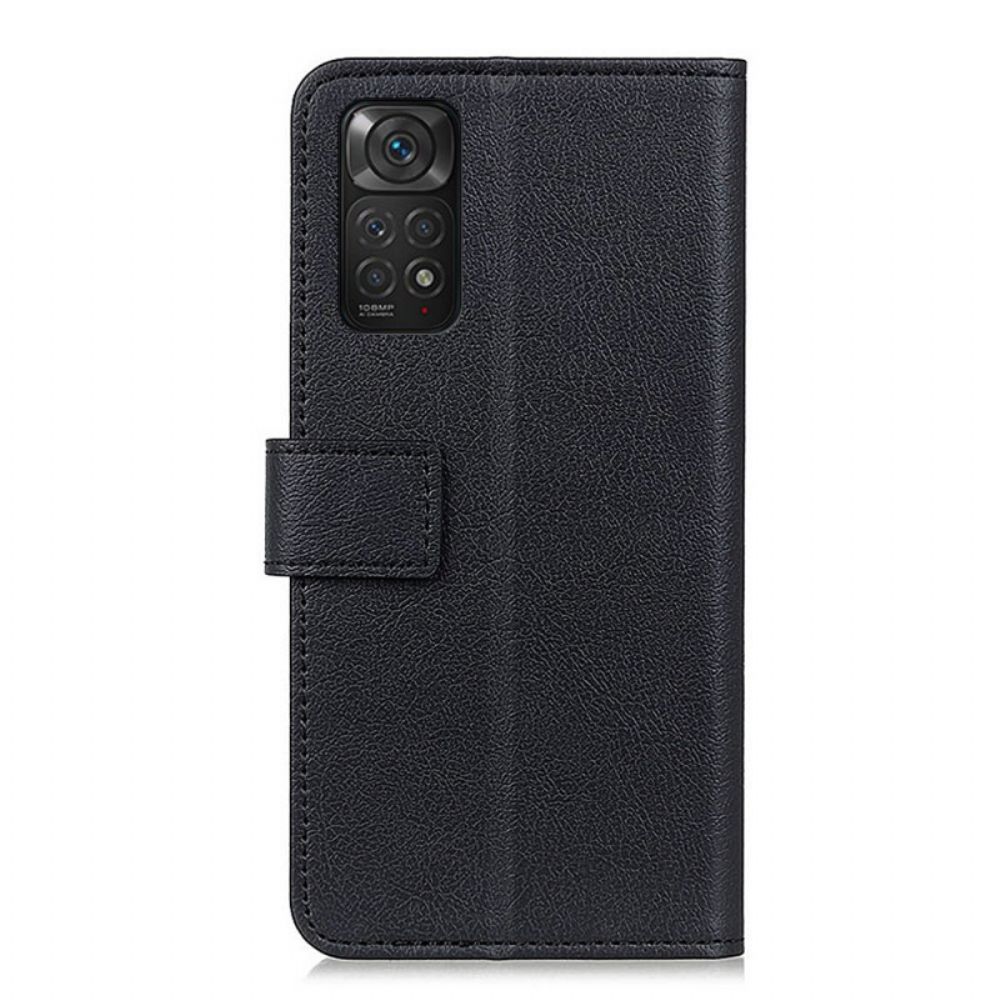 Leren Hoesje voor Xiaomi Redmi Note 11 / 11S Premium Litchi Kunstleer