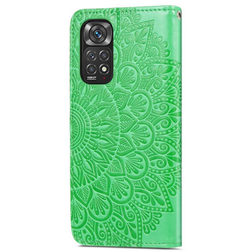 Leren Hoesje voor Xiaomi Redmi Note 11 / 11S Tribale Bladeren