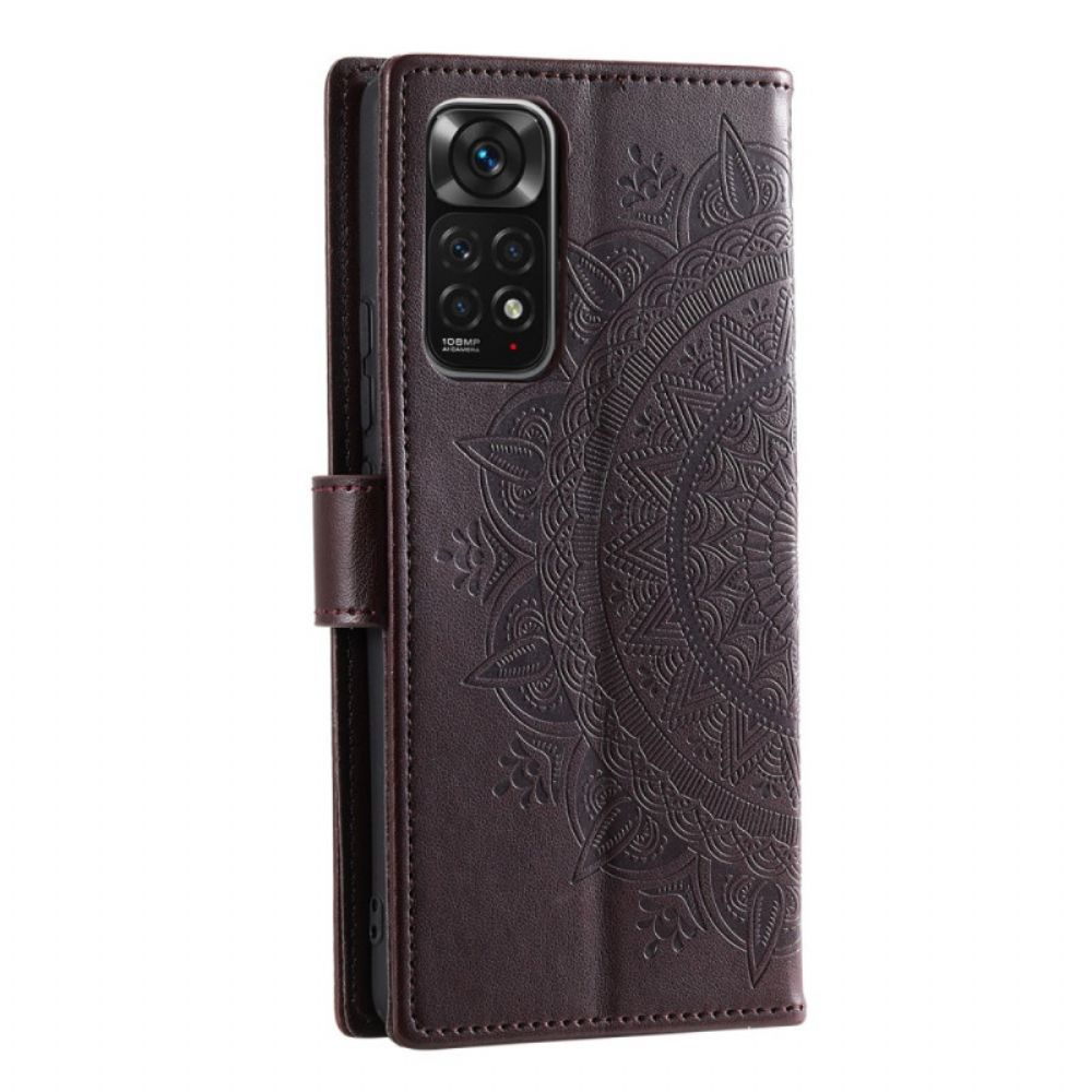 Leren Hoesje voor Xiaomi Redmi Note 11 / 11S Zonnemandala