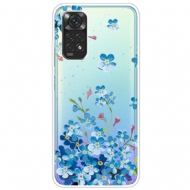 Telefoonhoesje voor Xiaomi Redmi Note 11 / 11S Boeket Blauwe Bloemen