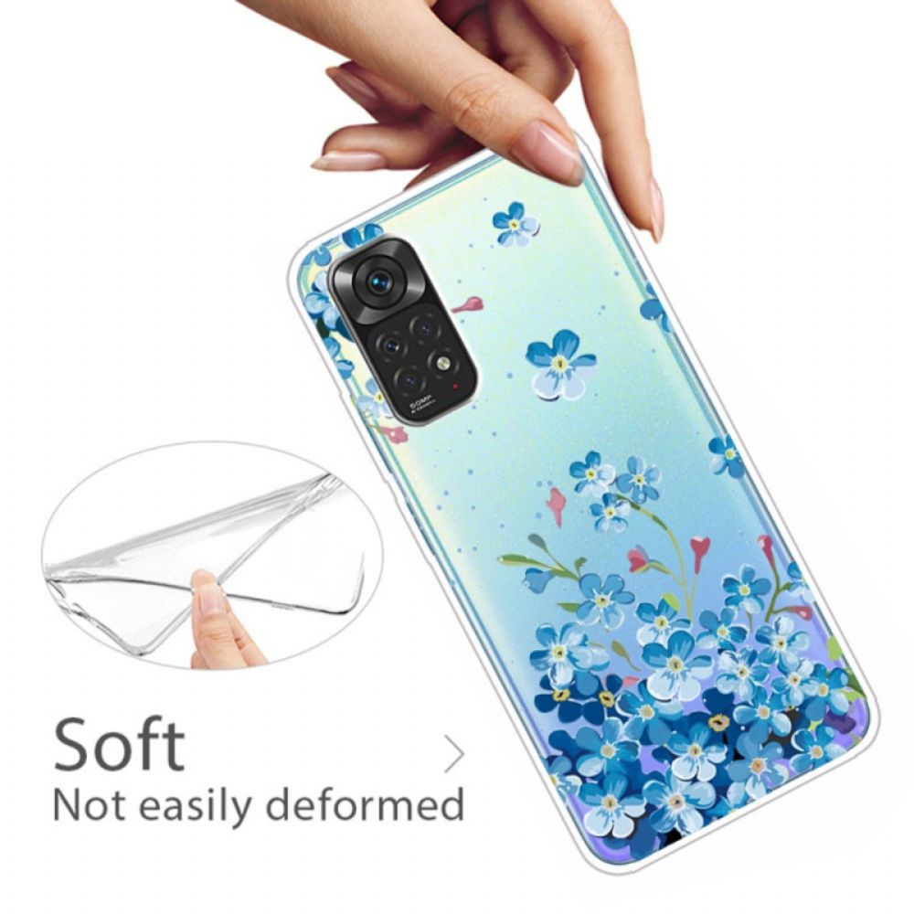 Telefoonhoesje voor Xiaomi Redmi Note 11 / 11S Boeket Blauwe Bloemen