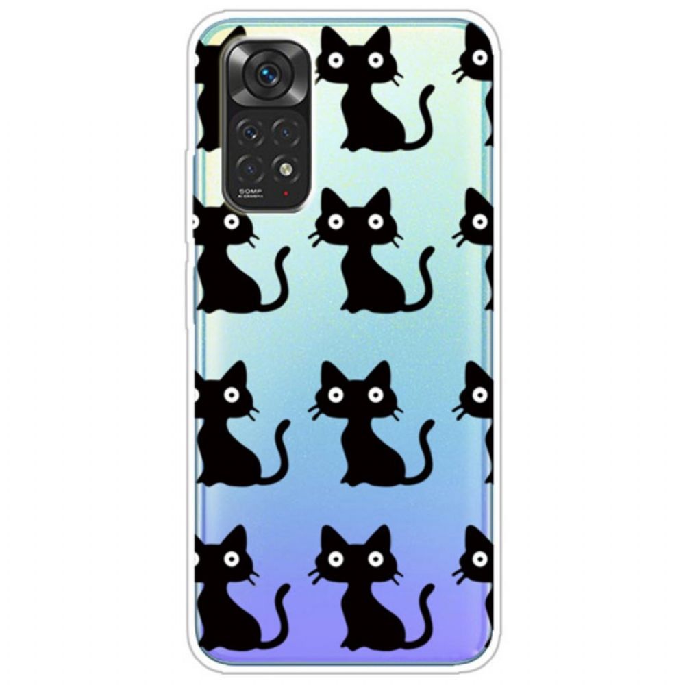 Telefoonhoesje voor Xiaomi Redmi Note 11 / 11S Meerdere Zwarte Katten