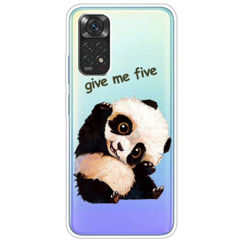 Telefoonhoesje voor Xiaomi Redmi Note 11 / 11S Transparante Panda Geef Me Vijf