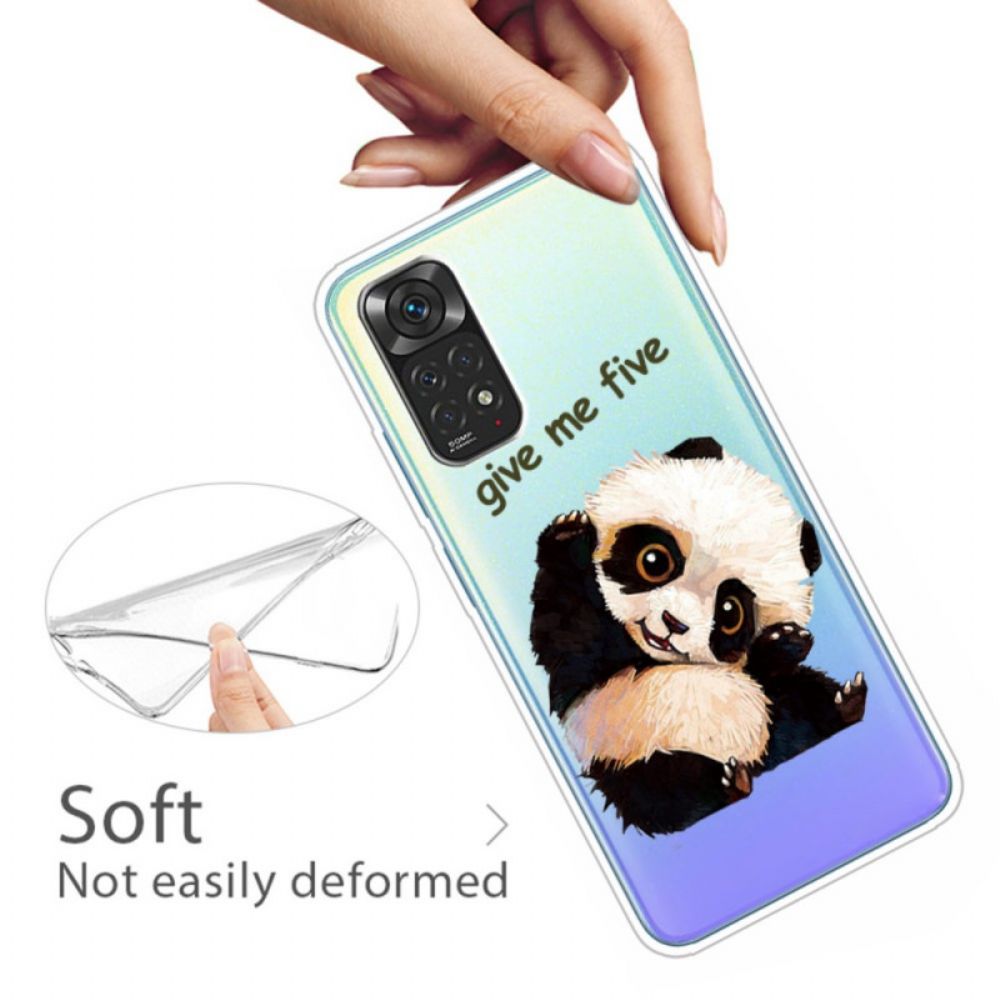 Telefoonhoesje voor Xiaomi Redmi Note 11 / 11S Transparante Panda Geef Me Vijf