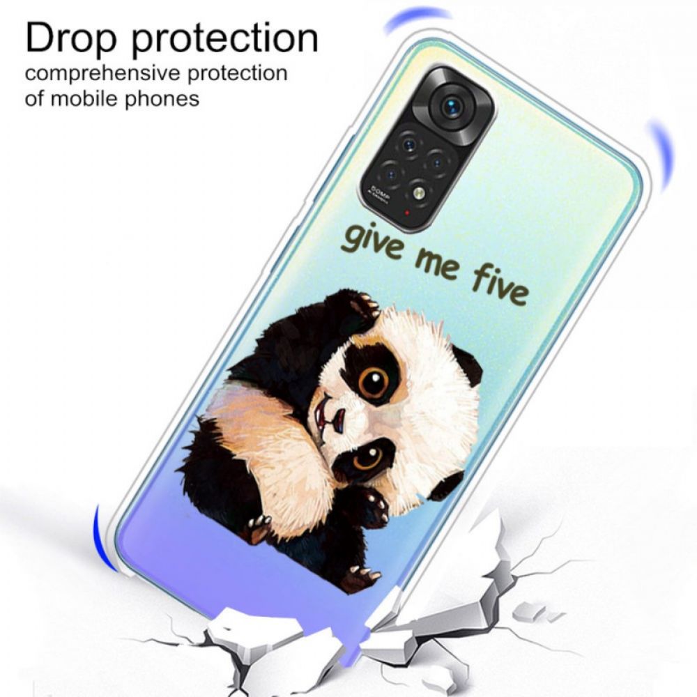 Telefoonhoesje voor Xiaomi Redmi Note 11 / 11S Transparante Panda Geef Me Vijf