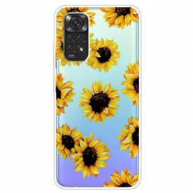 Telefoonhoesje voor Xiaomi Redmi Note 11 / 11S Zonnebloemen