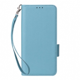 Leren Hoesje Oneplus 12 5g Dubbele Sluiting En Riem Bescherming Hoesje