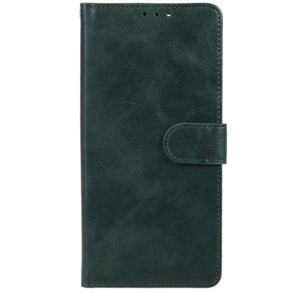 Leren Hoesje Voor Oneplus 12 5g Gladde Textuur Met Riem