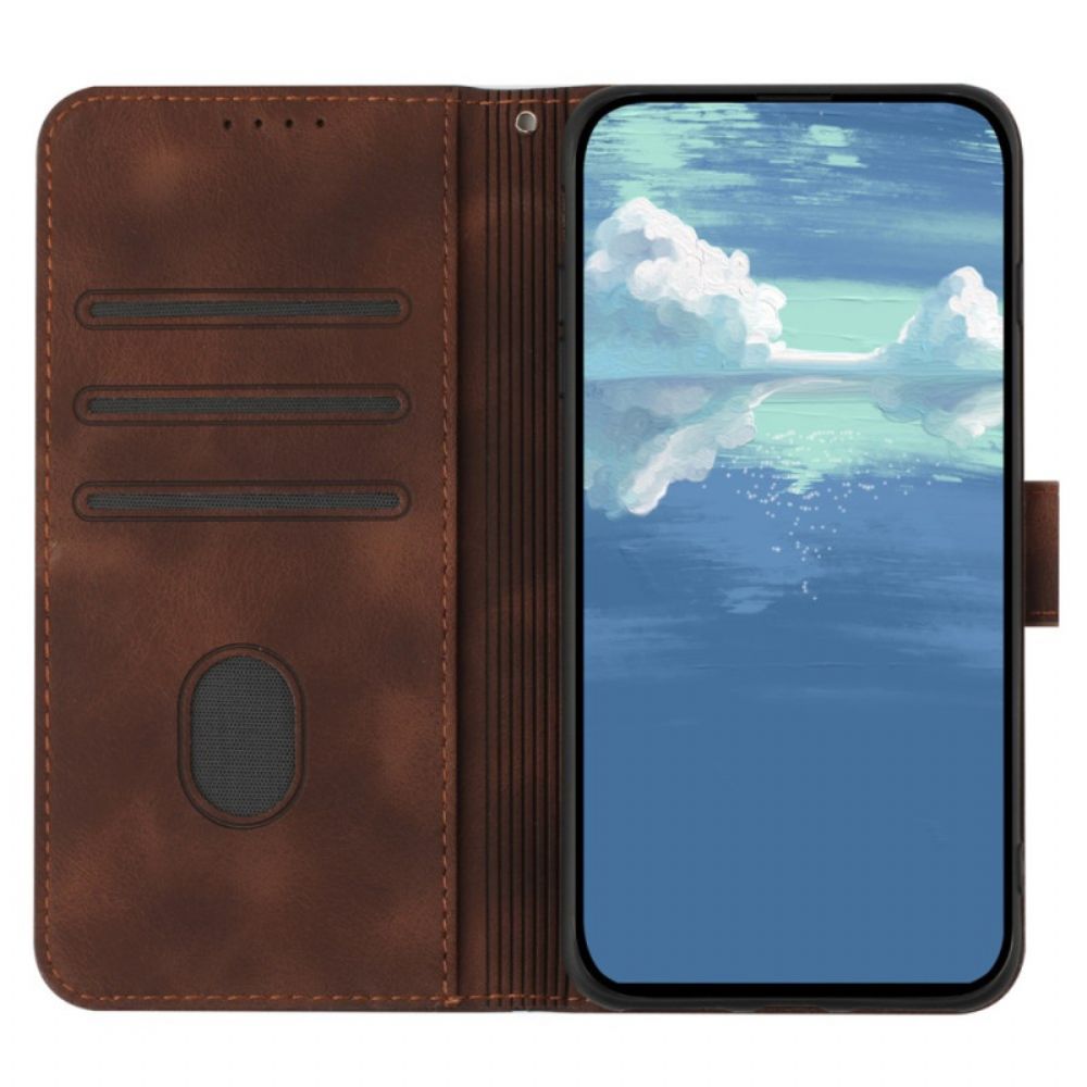 Leren Hoesje Voor Oneplus 12 5g Retrostijl Met Riem