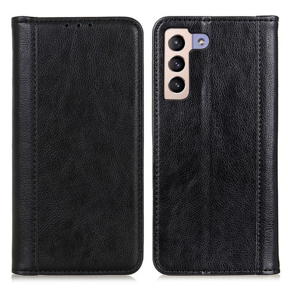 Bescherming Hoesje voor Samsung Galaxy S22 Plus 5G Folio-hoesje Elegance Split Litchi Leer