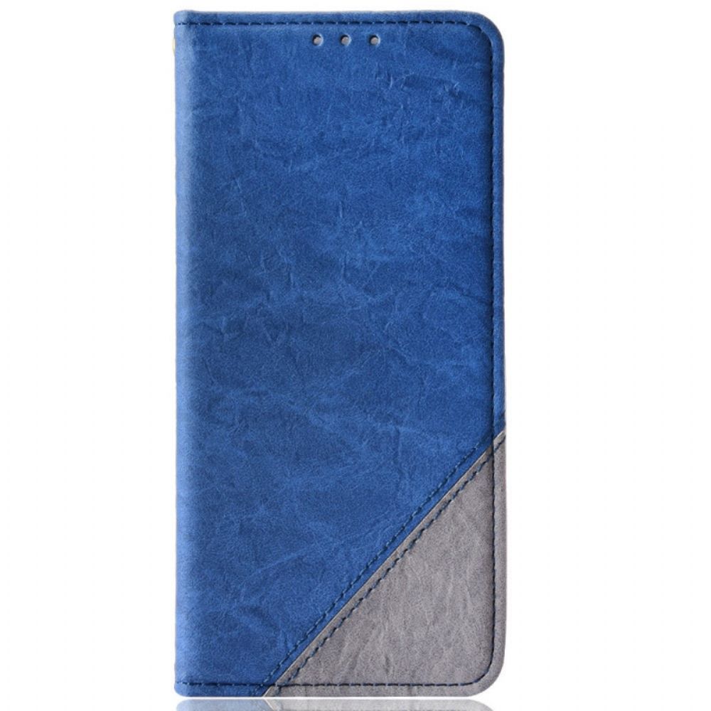 Bescherming Hoesje voor Samsung Galaxy S22 Plus 5G Folio-hoesje Geschuind Tweekleurig Kunstleer