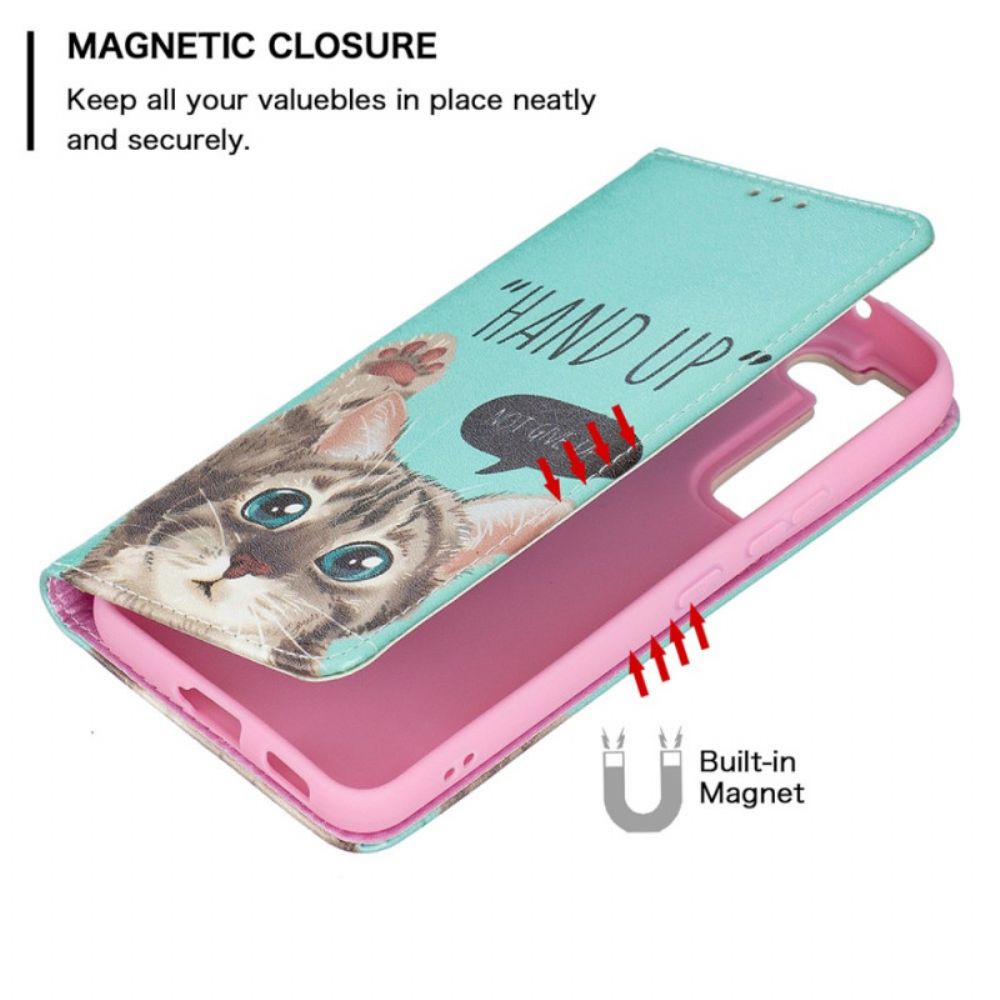 Bescherming Hoesje voor Samsung Galaxy S22 Plus 5G Folio-hoesje Hand Omhoog