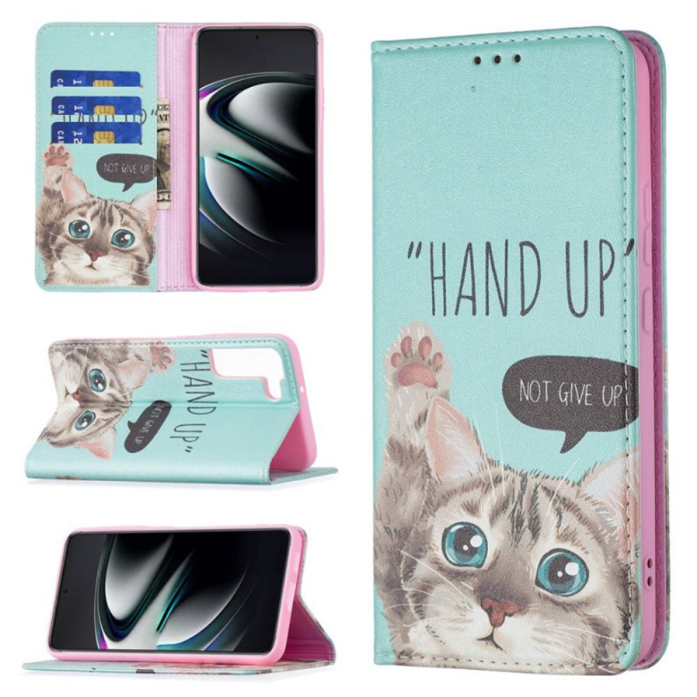 Bescherming Hoesje voor Samsung Galaxy S22 Plus 5G Folio-hoesje Hand Omhoog