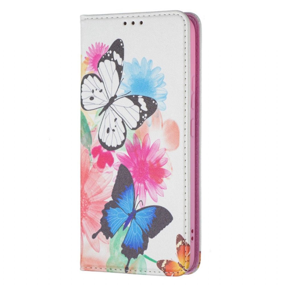 Bescherming Hoesje voor Samsung Galaxy S22 Plus 5G Folio-hoesje Kleurrijke Vlinders