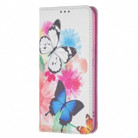 Bescherming Hoesje voor Samsung Galaxy S22 Plus 5G Folio-hoesje Kleurrijke Vlinders