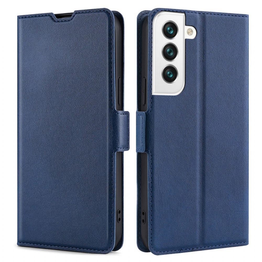 Bescherming Hoesje voor Samsung Galaxy S22 Plus 5G Folio-hoesje Ultrafijne Leerstijl