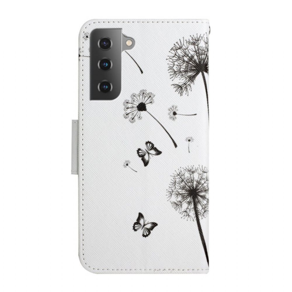 Flip Case voor Samsung Galaxy S22 Plus 5G Baby Liefde Paardebloem